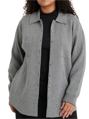 COMO VINTAGE - Women's Knit Shirt Jacket / Shacket